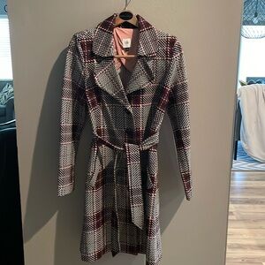 CAbi Plaid Trench Coat